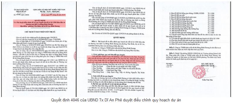 Pháp lý dự án Đông Bình Dương - Dĩ An